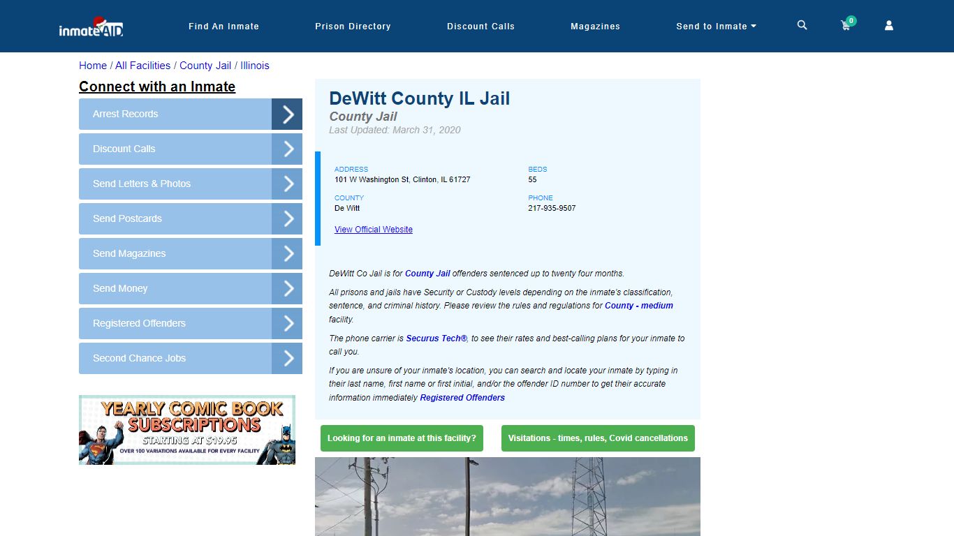 DeWitt County IL Jail - Inmate Locator - Clinton, IL